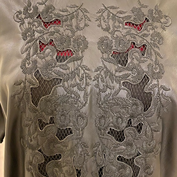 NWT Black Faux leather Zara dress L - Picture 2 of 8